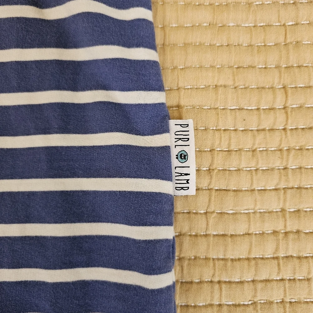 Purl Lamb Striped 100%‎ Cotton Onesie Unisex Dinosuar 0/6 M Playful Dinosaur